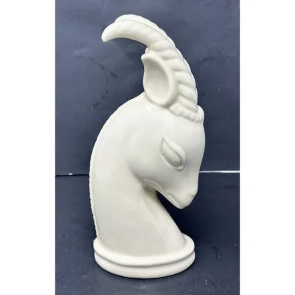 Vtg 1940s PRINCETON CHINA Art Deco GAZELLE ANTELOPE HEAD Trenton New Jersey - Picture 1 of 9